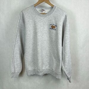 Vtg Pea Island Refuge Sweatshirt Gray Unisex Sz XL Jerzees Activewear Super Swea